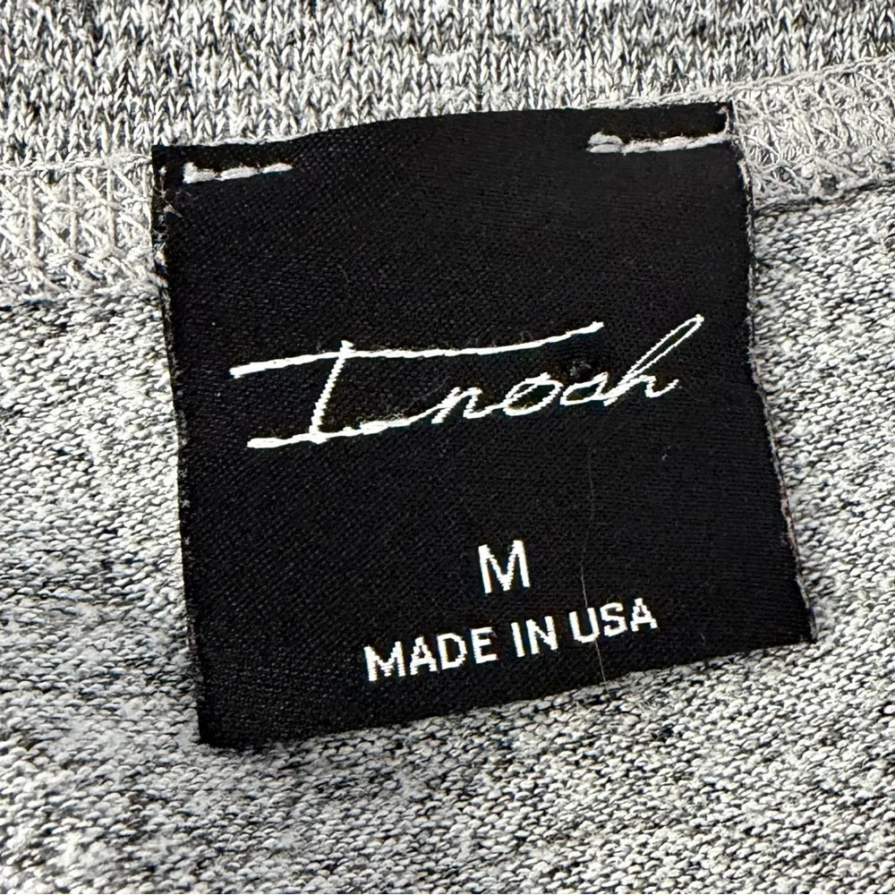 Inoah Sweater Top Womens M Graphic Dapper Dog Split Vneck Hi Lo Dachshund Gray - Picture 13 of 13